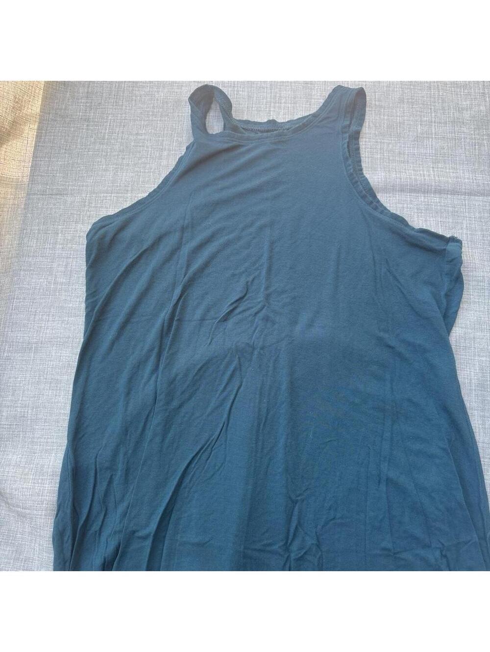 Green tee tank dress
